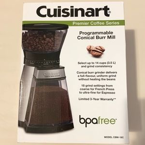 NEW Cuisinart Programmable Conical Burr Mill Grinder